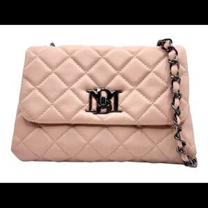 Badgley Mischka Blush Quilted Crossbody Bag